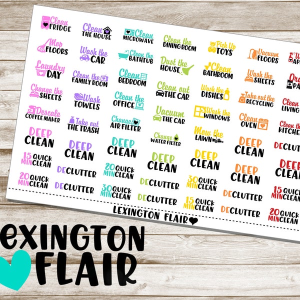 Cleaning Sampler - Planner Stickers*