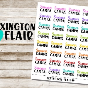 Summer Camp Planner Sticker*
