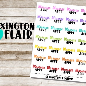 Massage APPT Planner Stickers