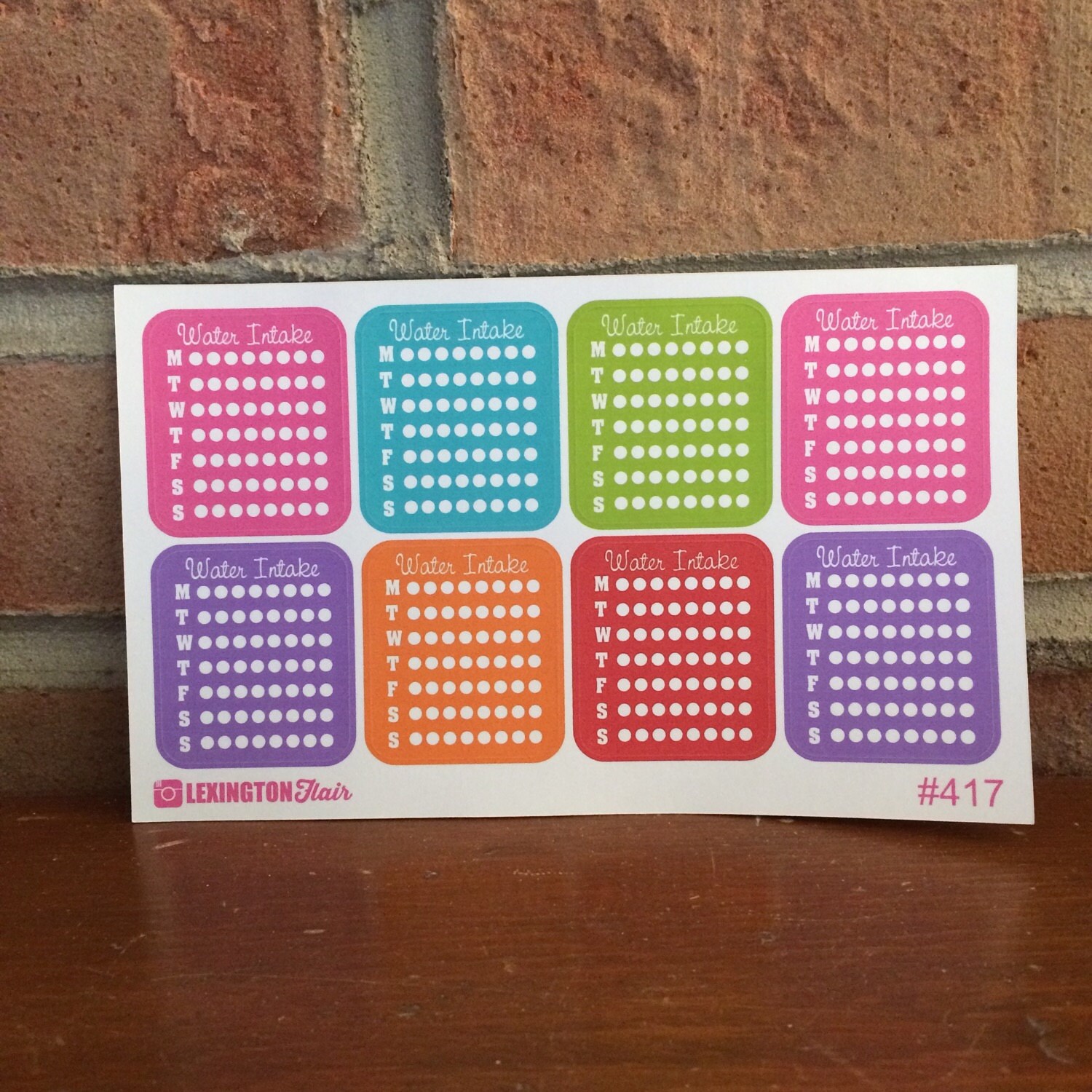 Sidebar Weekly Water Intake Hydration Planner Stickers