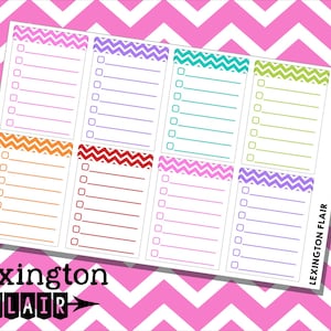 To Do List chevron Header Daily Checklists Planner Stickers | Etsy