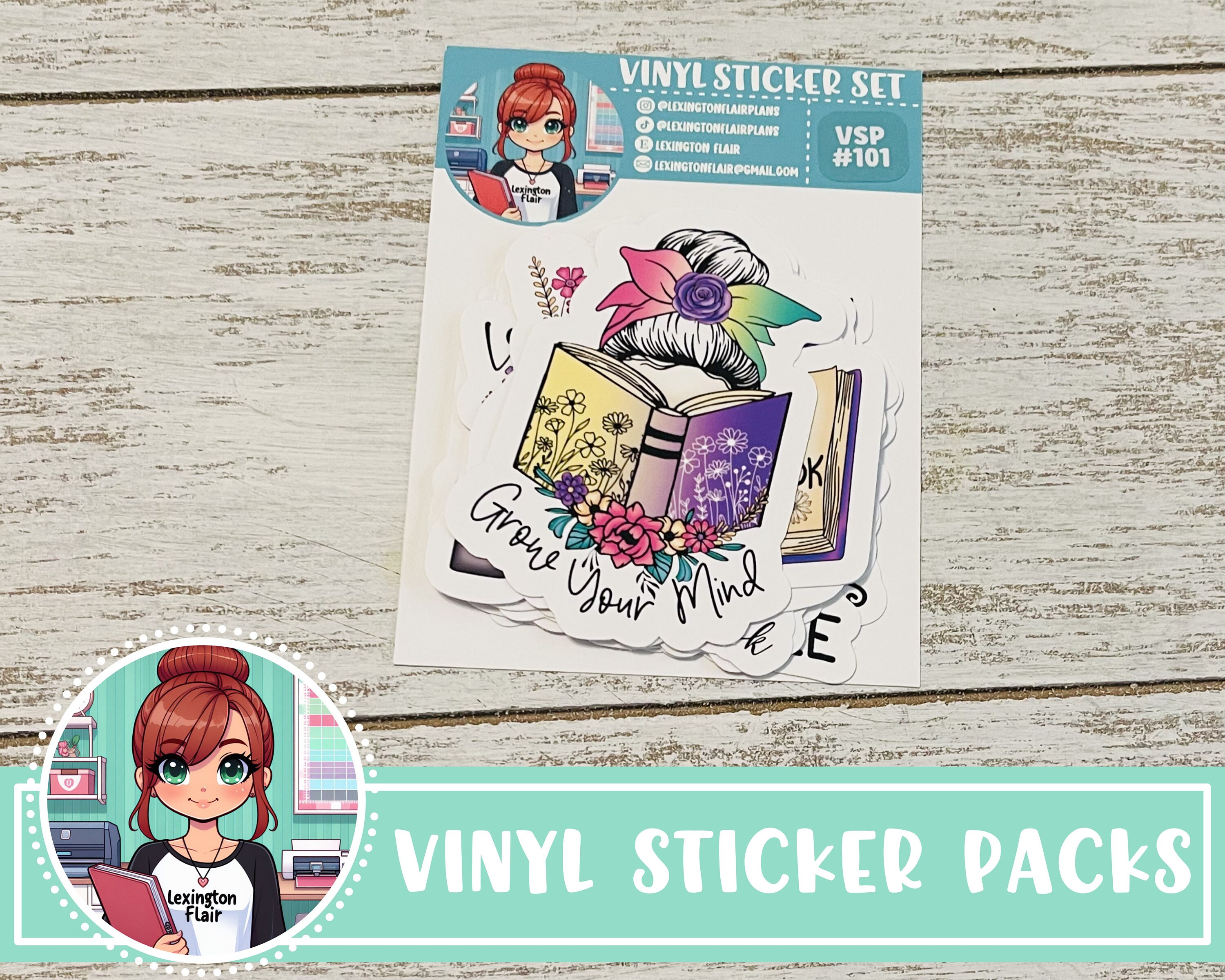 Vinyl Sticker Pack - #VSP101 - Set of 10 - Book Lover Quotes - Planner ...