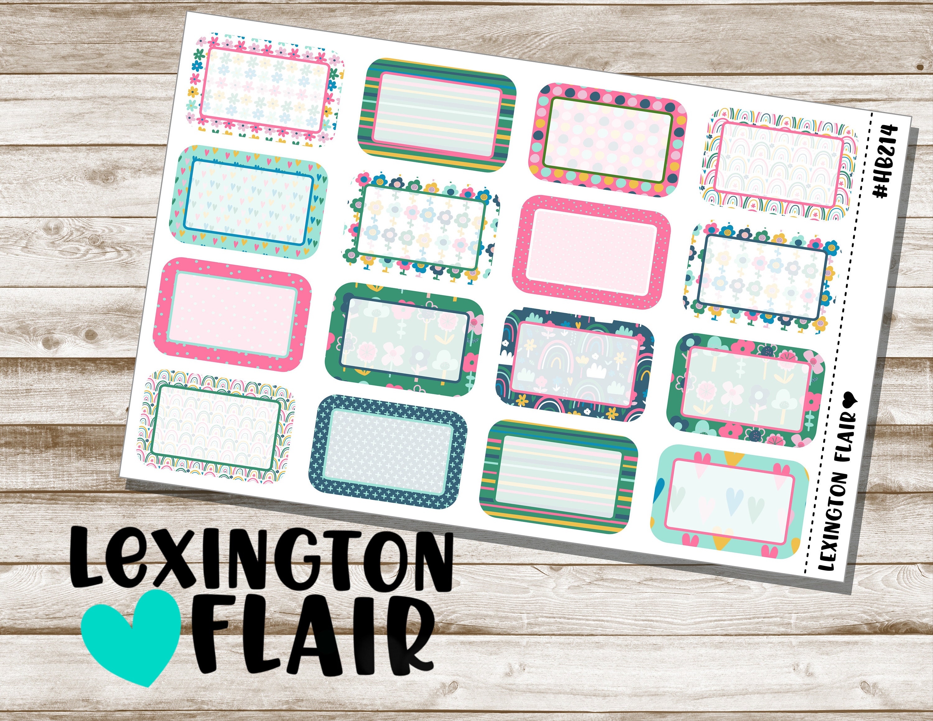 Half Box - #HB214 - Bright Rainbow - Planner Stickers - Etsy