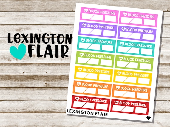 Blood Pressure Tracker - Planner Stickers*