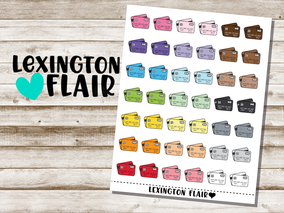 Credit Card Icon - Mini - Planner Stickers - Etsy