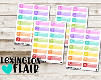 Appointment Label with ICON - #A04 - Planner Stickers*