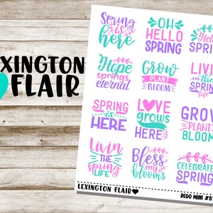 Deco Mini - #019 - Spring Quotes - Planner Stickers