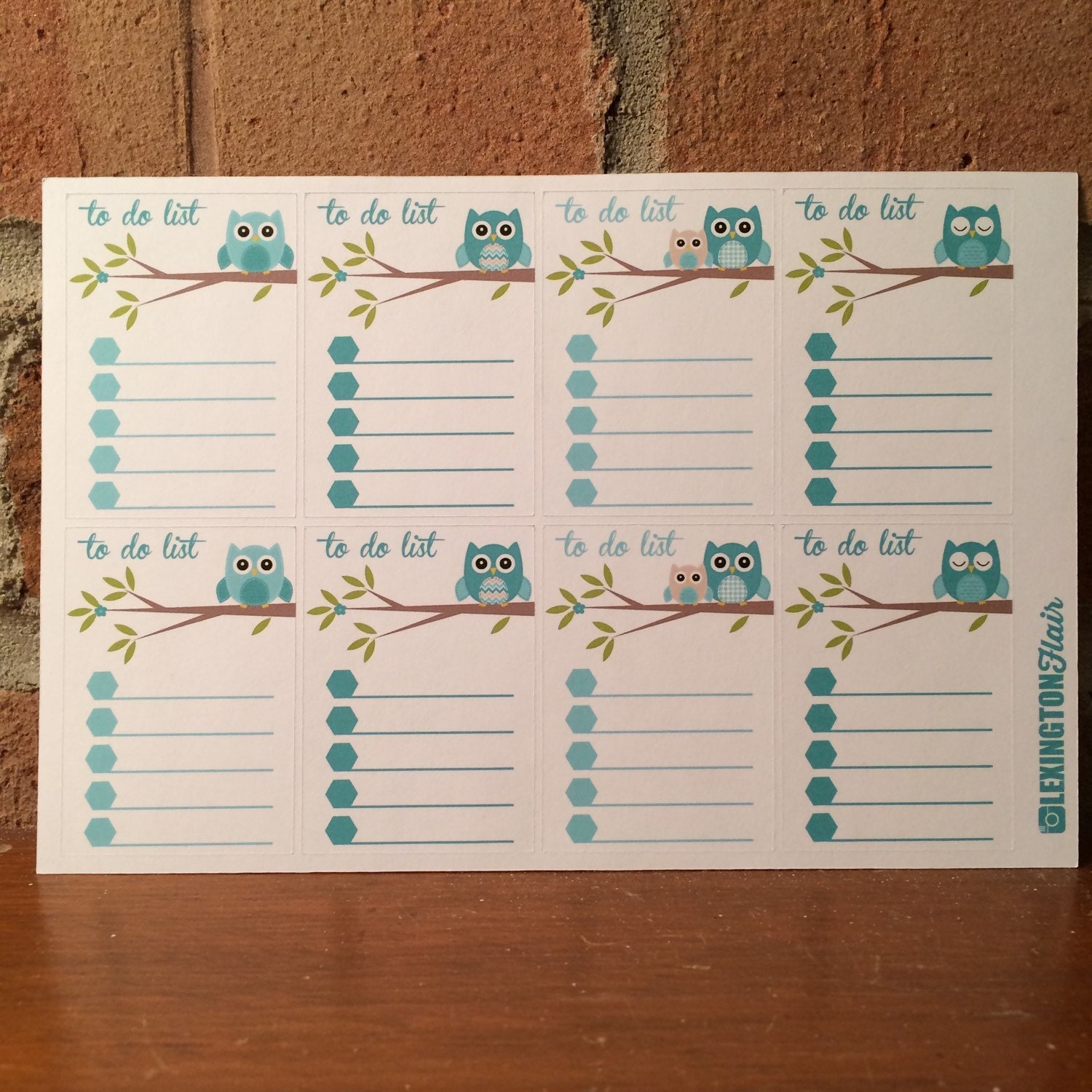 To Do Lists Teal Owl Planner Stickers These Fit The ECLP Etsy