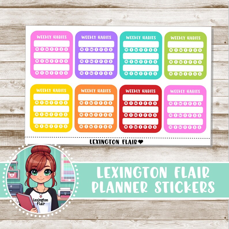 Sidebar - Weekly or Monthly Habit Tracker - Planner Stickers* - Etsy