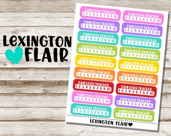 Pain Level Tracker Planner Stickers*
