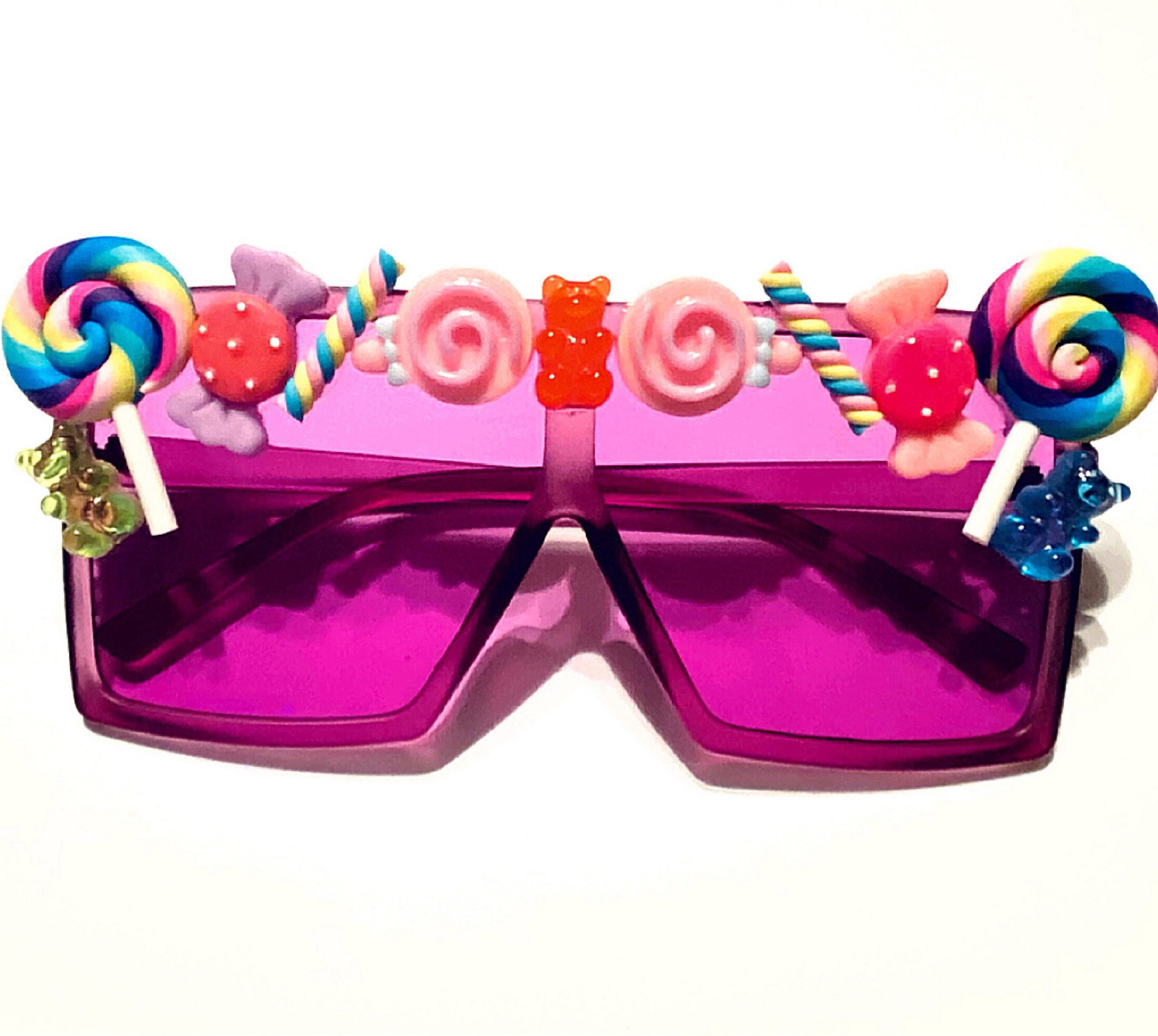 Purple Oversized CANDY Sunglasses Etsy