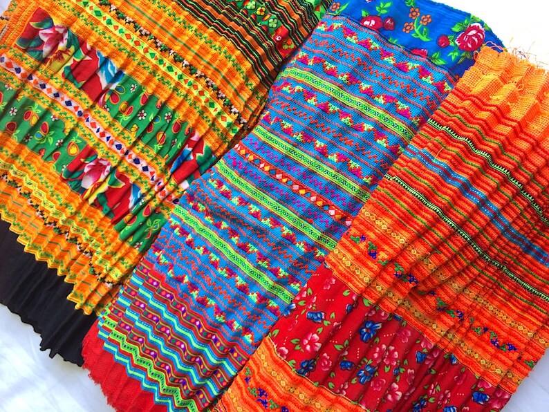 Hmong Fabric Cross-stitch Skirt Piece 2.2mt X 47 Cm - Etsy