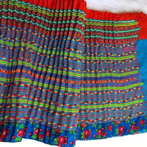 Hmong Stoff Kreuzstich Deko Stoff - Tribal Rockteil - 2.2mt x 47 cm