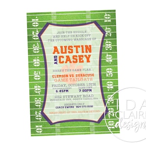 Fußball Tailgate Shower Digitaler Download | Kollegial Fußball NFL | Clemson