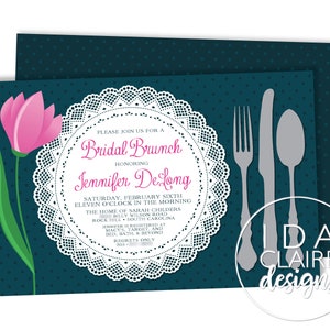 Bridal Brunch Invitation Digital Télécharger | Tulipe Doily