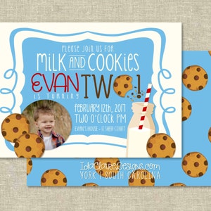 Birthday Party Digital Download Milk & Cookies Birthday image 3