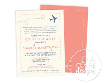 Honeymoon Shower/Travel Party Invitation Digital Download