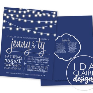 Couples Shower Invitation Digital Download | Whimsical Lights