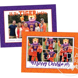 Świąteczna kartka ze zdjęciami | Collegiate | Clemson University | Niepokonany idealny sezon