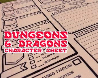 Dungeons & Dragons 5th Edition - Character Sheet