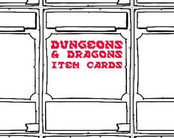 Dungeons & Dragons 5th Edition Compatible Item Cards