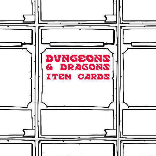 Dnd Item Cards Etsy