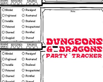Dungeons and Dragons 5th Edition Compatible Party Tracker