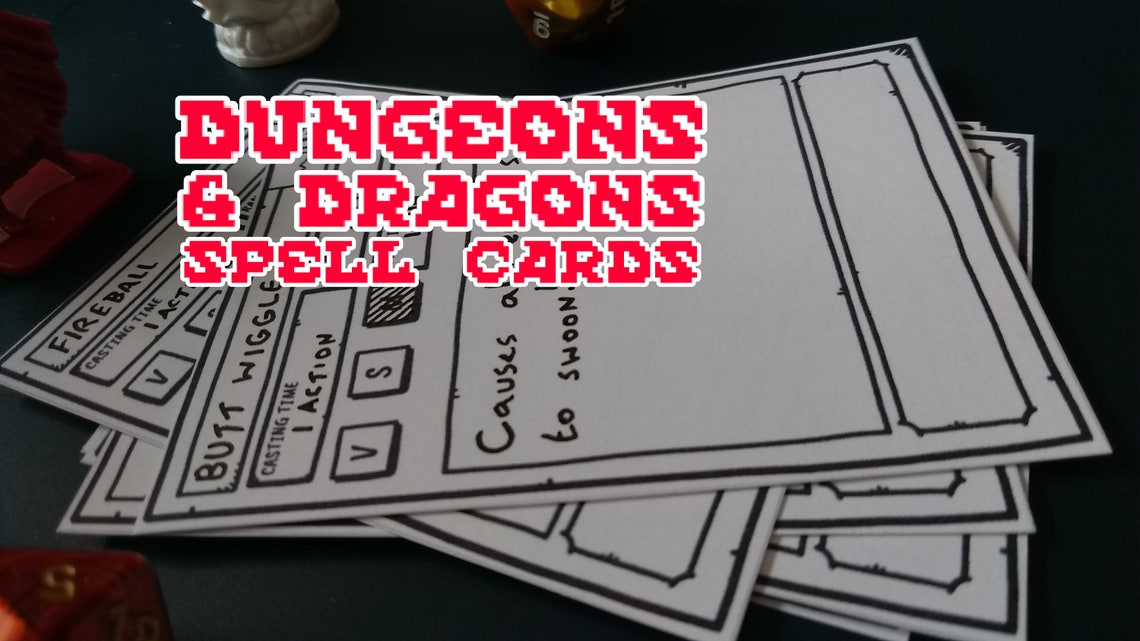 Dungeons & Dragons Compatible Spell Cards Etsy Dungeons & Dragons Compatible Spell Cards Etsy