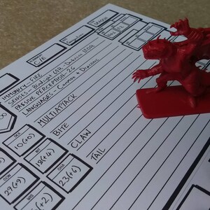 Dungeons and Dragons 5e Compatible Monster Tracking Sheet - Etsy