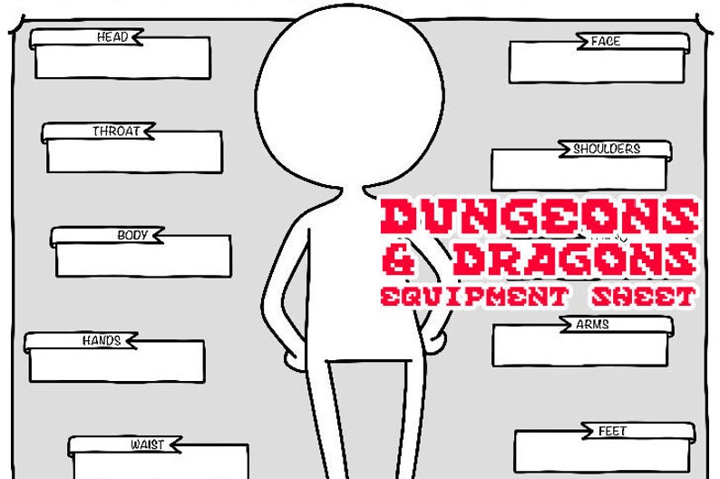 Dungeons and Dragons 5th Edition Compatible Equipment Sheet - Etsy Italia