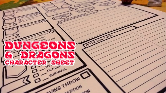 Dungeons & Dragons 5th Edition - Character Sheet
