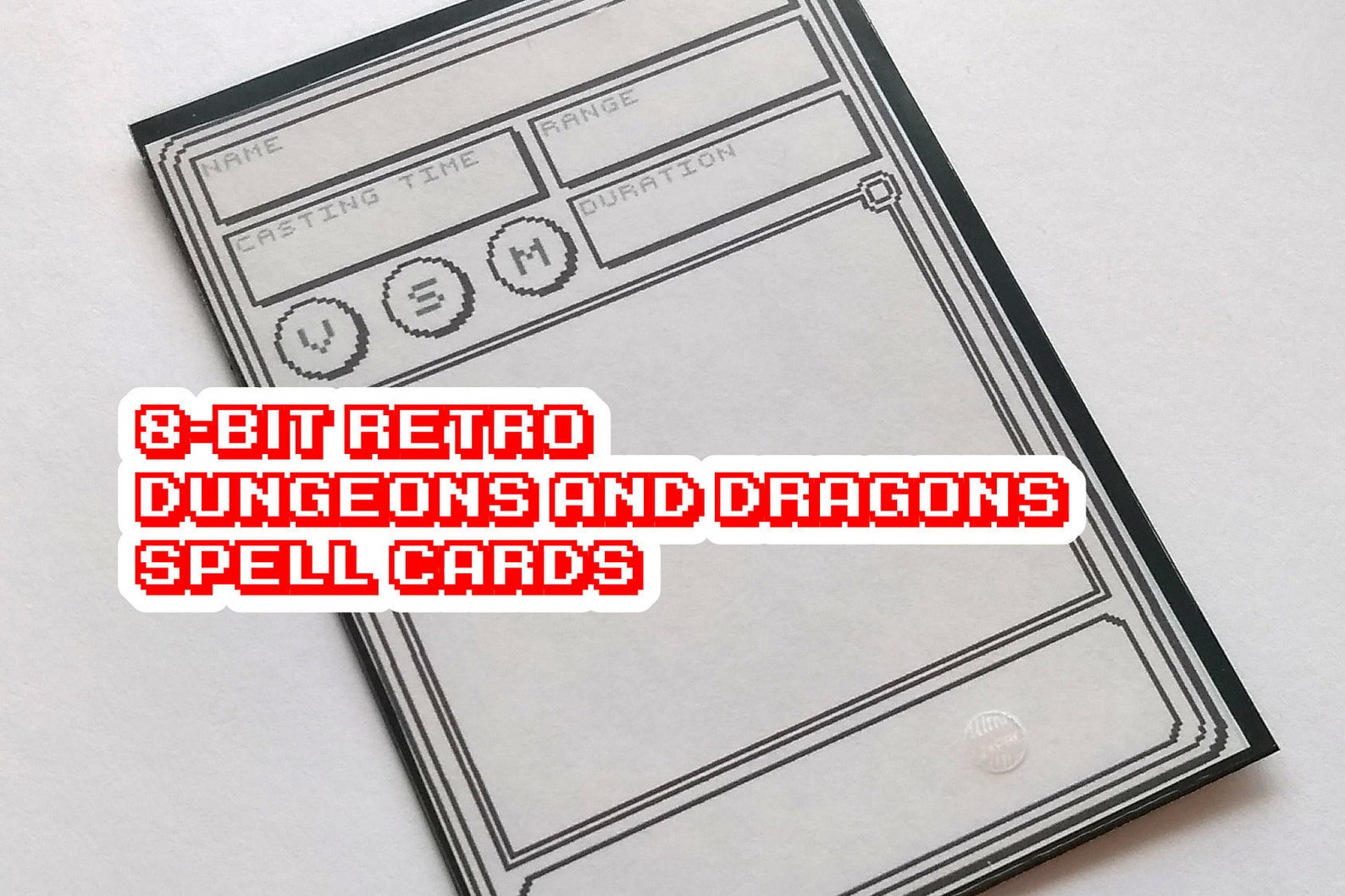 Dungeons & Dragons Compatible 8-bit Spell Cards - Etsy