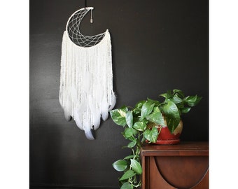 Moon Dream Catcher // Crescent Moon Dream Catcher // Custom Color