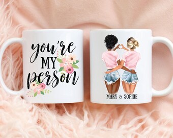 You're My Person, Custom Best Friend Mug, Long Distance Gift, Personalized Best Friend Gift, Gift For Best Friend, Gift For Sister, Big Sis