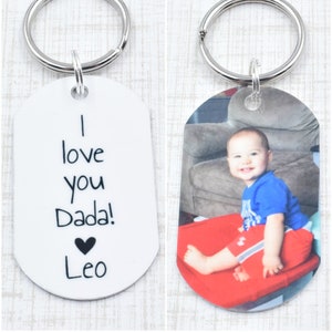 I love you Dada Keychain - Keychain for New Dad - Daddy Gift -  Father's Day gift from Child - Custom Fathers Day Gift - Photo keychain