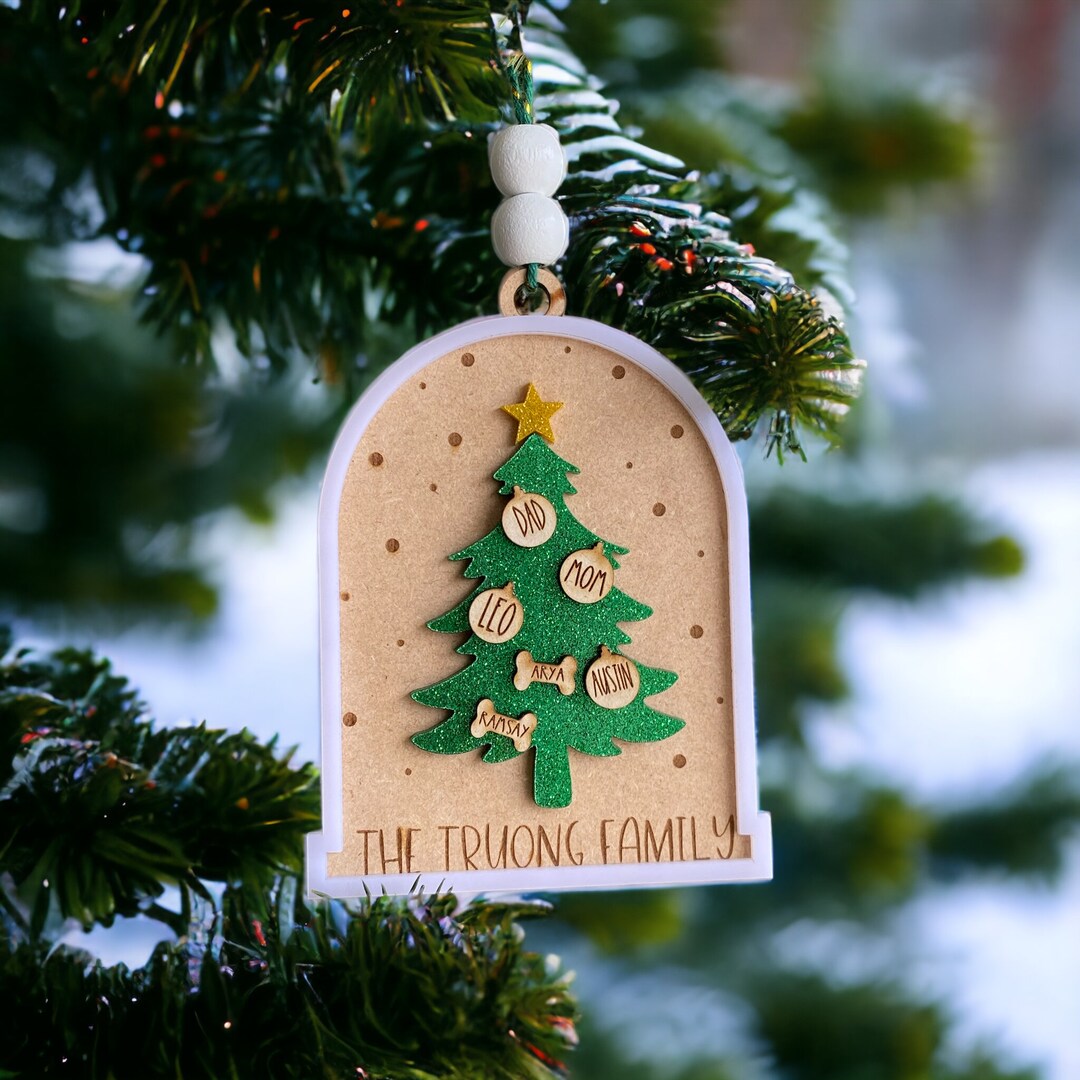 Family Tree Ornament Custom Family Ornament Personalized Christmas Ornament Family Ornament