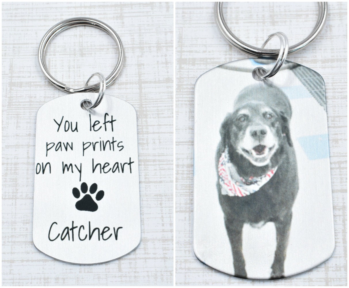 You left Paw Prints on My Heart - Your Custom Pet Name - Pet Remembra…