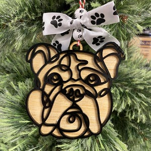 Bull Dog Ornament - Custom Pet Ornament - Dog Breed Ornament - Pet Christmas Tree Ornament -English Bulldog A Bull Dog Christmas 2024