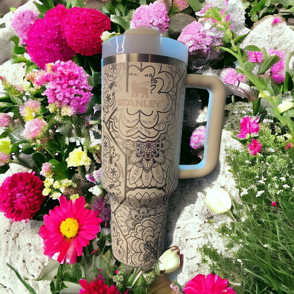 Mandala Tumbler - Word Mandala Tumbler - Cuss Word Mandala Tumbler - Engraved Tumbler