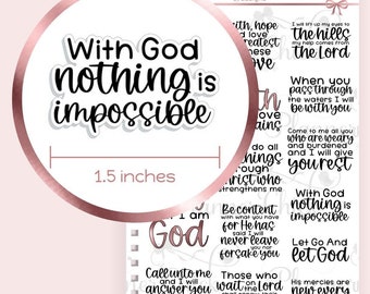 Bible Verse Planner Stickers: Inspirational Faith Quotes