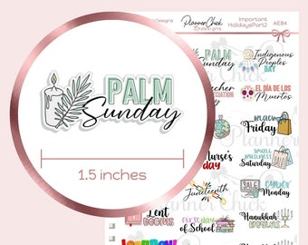 Part 2 Annual Holidays Planner Stickers