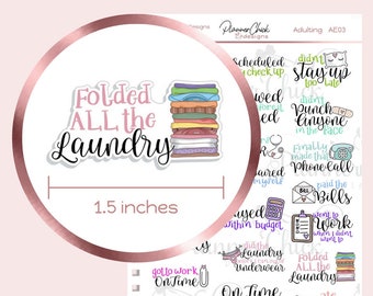 Adulting Reward Stickers: Erin Condren, Happy Planner Stickers