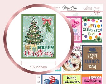 Holidays Decorative Full Box Planner Stickers