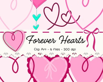 Hand-Drawn Valentine Clipart: Heart Doodle Illustrations (Digital Planner)