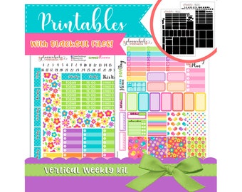 Printable Planner Stickers: Erin Condren Vertical Layout (Digital Download)