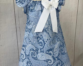 Blue Paisley Sun Dress