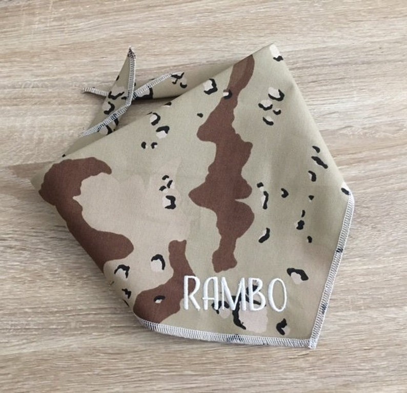 Personalized Camo dog bandana sturdy weight. USMC USAF USN Etsy
