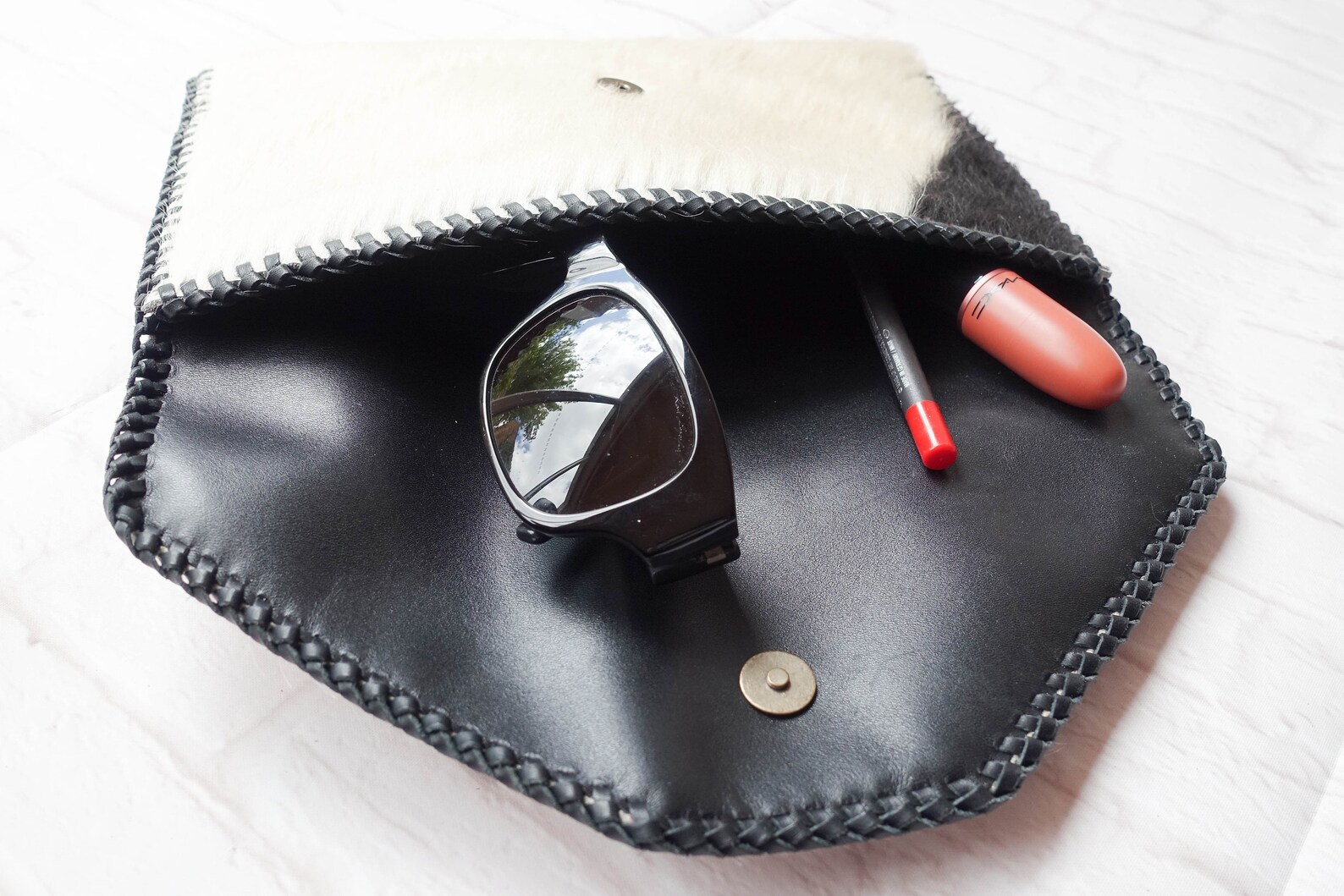 Cowhide Clutch Hair on Hide Clutch Purse Wallet Travel Etsy