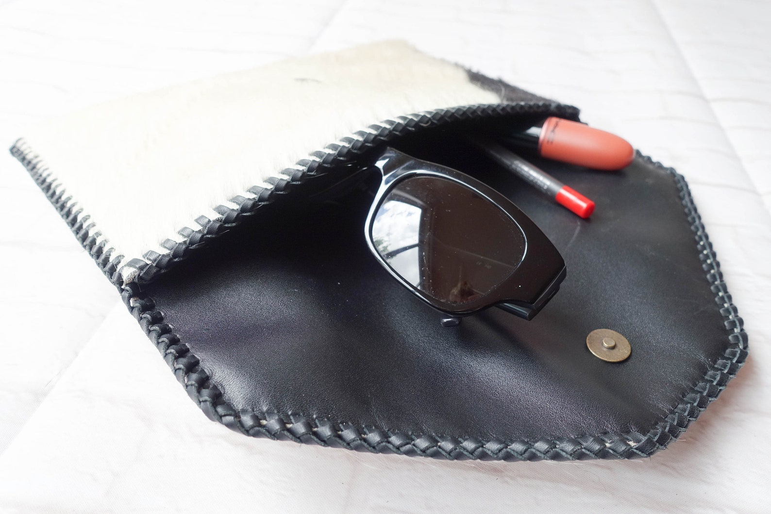 Cowhide Clutch Hair on Hide Clutch Purse Wallet Travel Etsy