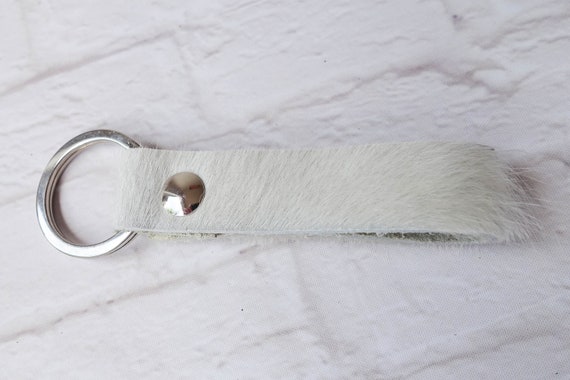 Cowhide keyring best sale